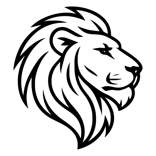 Lion Face Sideview - Digital File - XCS Friendly Digital My Custom Designs PDF