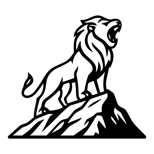 Lion Roaring on Top of Mountain - Digital File - XCS Friendly Digital My Custom Designs PDF