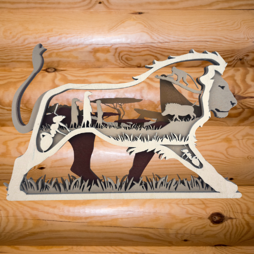Lion - Safari - Layered Nature Design - Digital File Digital My Custom Designs