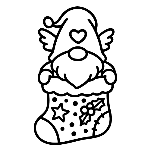 Cartoon Stocking Gnome - Digital File - XCS Friendly Digital My Custom Designs PDF