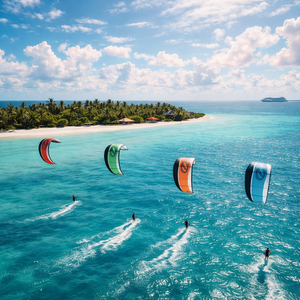 Kitesurfing - Boracay Philippines - Asia - Rendered - Digital File Digital My Custom Designs PDF