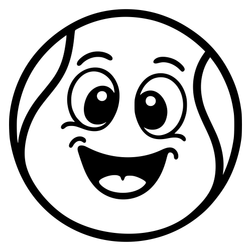 Cartoon Tennis Ball with Smile - Digital File - XCS Friendly Digital My Custom Designs PDF