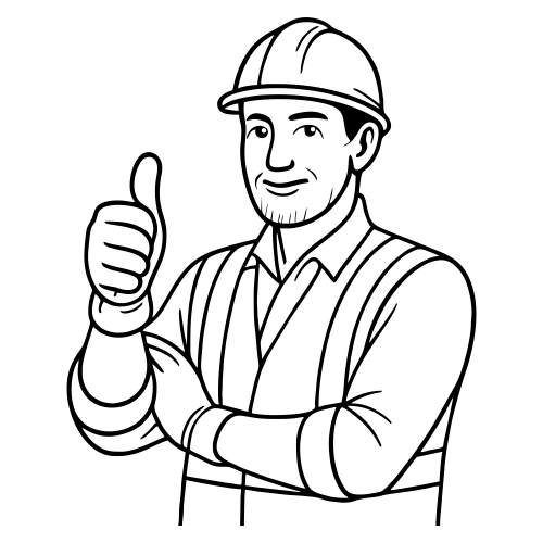 Worker In Safety Vest - Digital file - XCS Friendly Digital My Custom Designs PDF