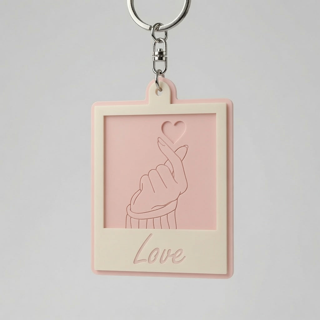 Love Picture 2 Layer Keychain Layered Design - Digital File - SVG - SVG - Digital File