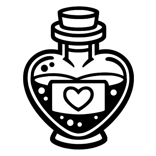 Love Potion Bottle - Digital File - XCS Friendly Digital My Custom Designs PDF