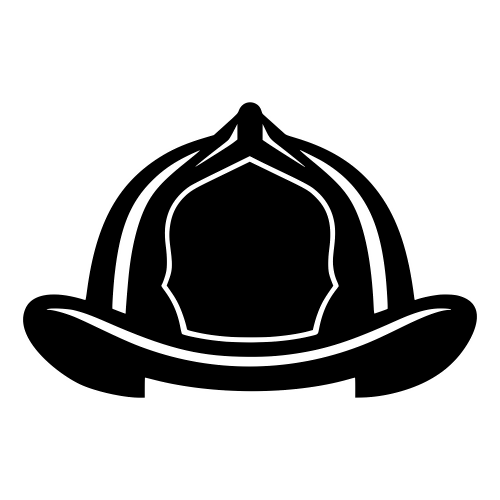Firefighter Helmet Silhouette - Vector Graphics - Digital File Digital My Custom Designs PDF