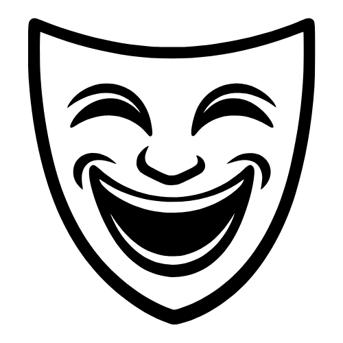 Comedy Mask Sketch - Vector Graphics - Digital File