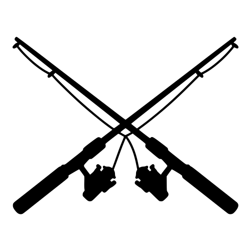 Crossed Fishing Rods - Digital File - XCS Friendly