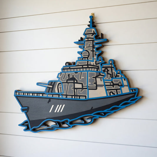 Battleship - Layered Line Design - Digital File Digital My Custom Designs
