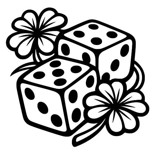 Lucky Dice with Clovers - Digital File - XCS Friendly Digital My Custom Designs PDF
