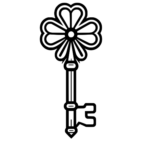 Lucky Key with Shamrock - Digital File - XCS Friendly Digital My Custom Designs PDF