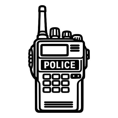 Police Radio Design - Vector Graphics - Digital File Digital My Custom Designs PDF