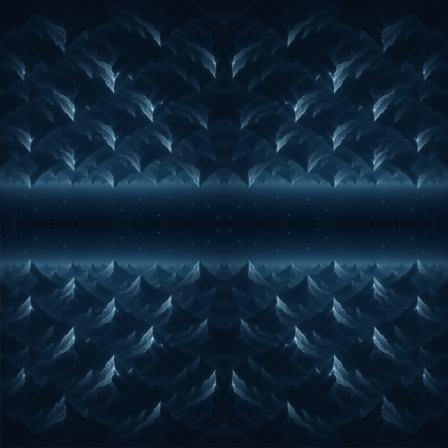 Nature and Landscape - Infinite Fractal Mountains With Starlit Peaks - Pattern - Digital File Digital My Custom Designs PDF