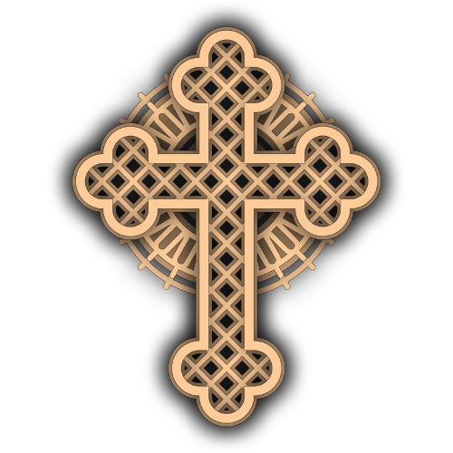 Lattice Cross - Layered Design Wall / Home Decor - Digital File Digital My Custom Designs SVG