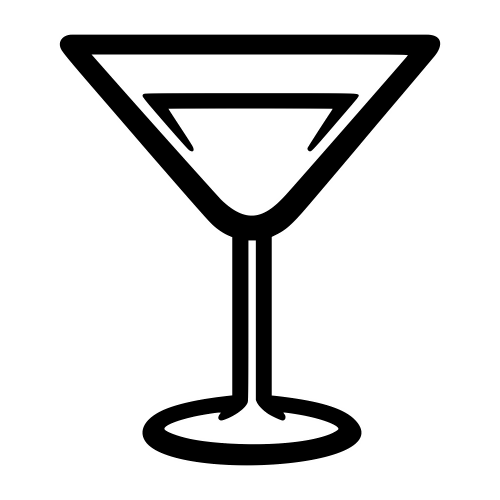 Cocktail Glass Sketch - Digital File - XCS Friendly