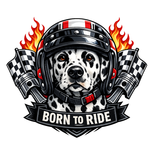 Motivational & Lifestyle - Born To Ride Dalmatian - Digital File - XCS Friendly Digital My Custom Designs PDF