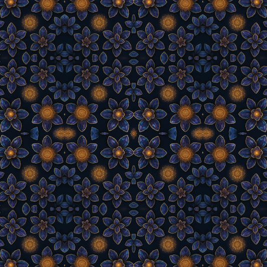 Floral Geometric Fusion - Geode Crystal Petals with Glowing Mandalas Pattern - Digital File Digital My Custom Designs PDF