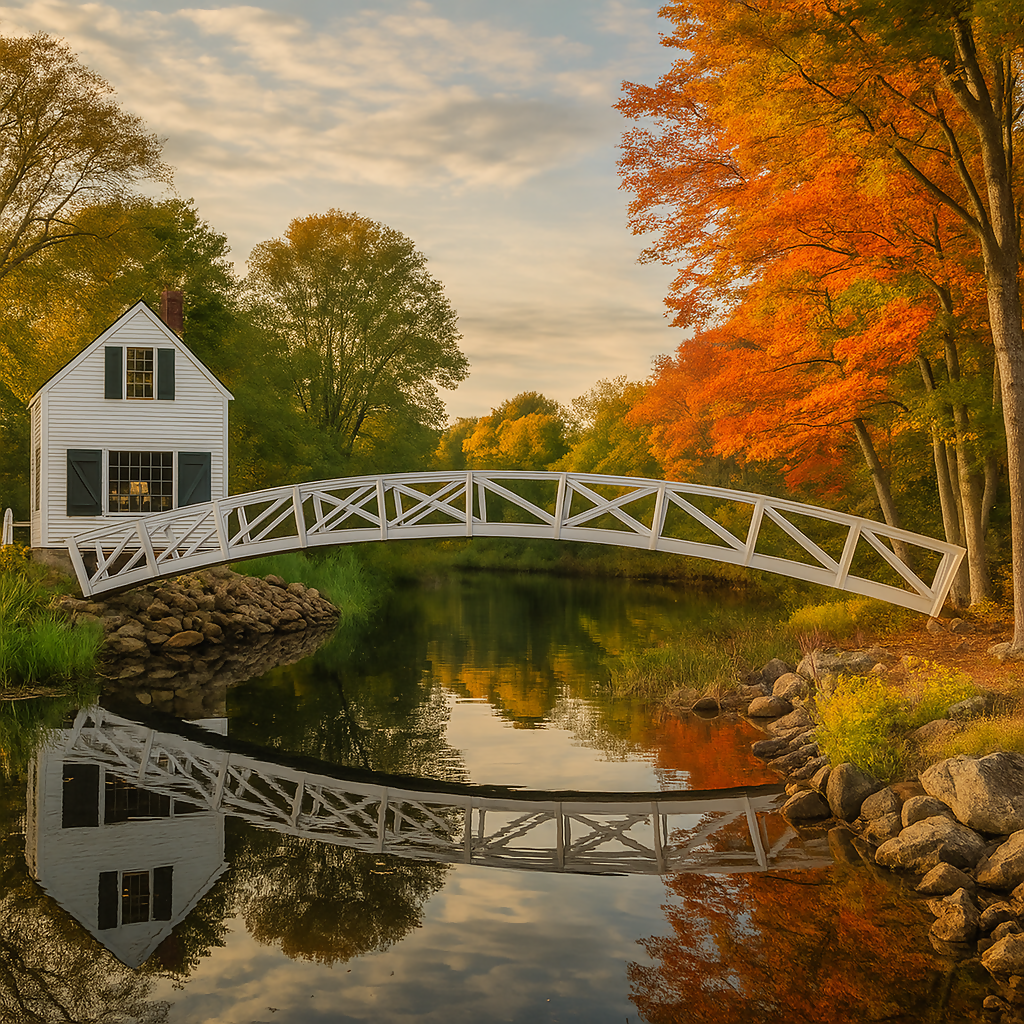 Thaddeus Shepley Somes Memorial Bridge - Town of Mount Desert - Maine United States - Rendered - Digital File Digital My Custom Designs PDF