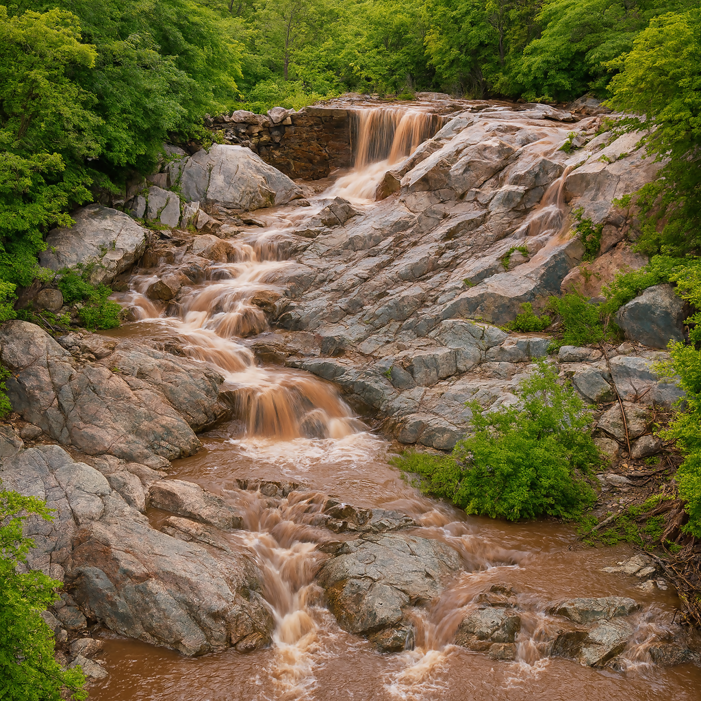 Arroyo La Aduana Waterfall (Cascada del Arroyo La Aduana) - Sonora Mexico - Rendered - Digital File Digital My Custom Designs PDF