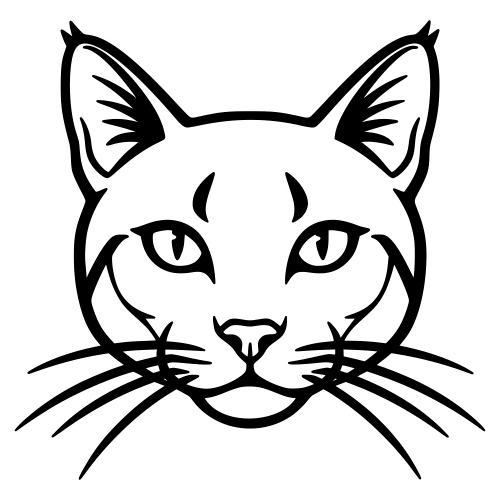 Chausie Face - Vector Graphics - Digital File Digital My Custom Designs PDF