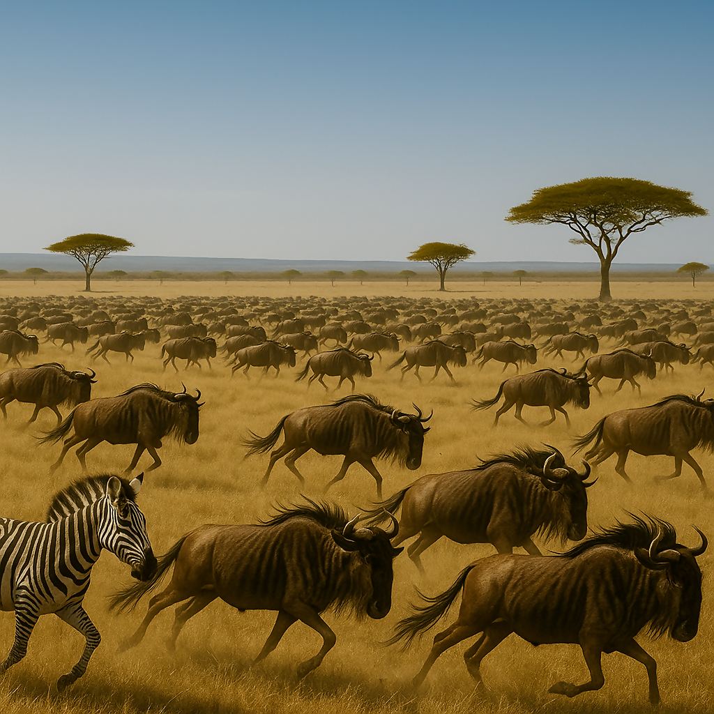 Great Migration - Serengeti National Park Tanzania - Africa - Rendered - Digital File Digital My Custom Designs PDF