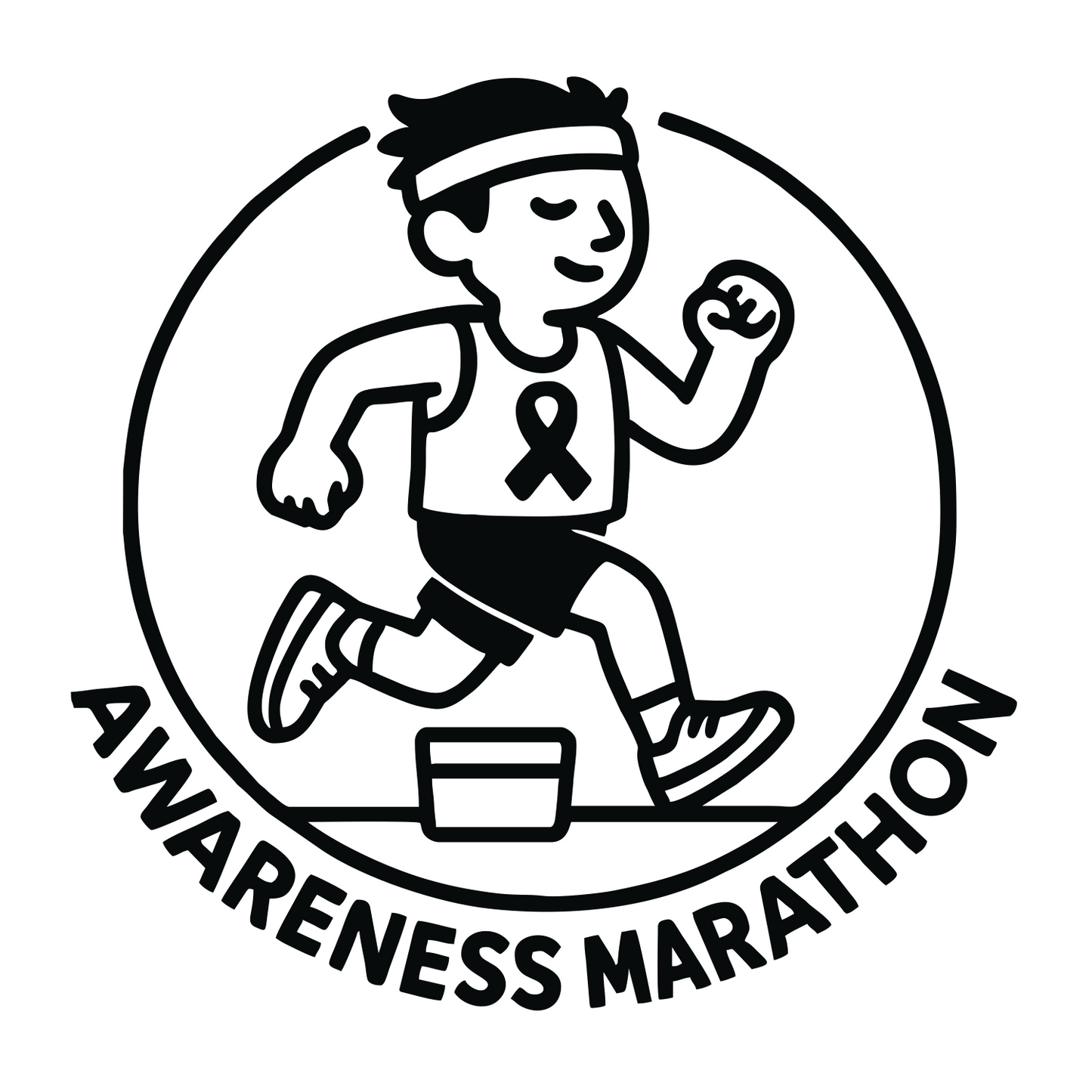 Awareness Marathon Outline - Digital File - XCS Friendly Digital My Custom Designs PNG