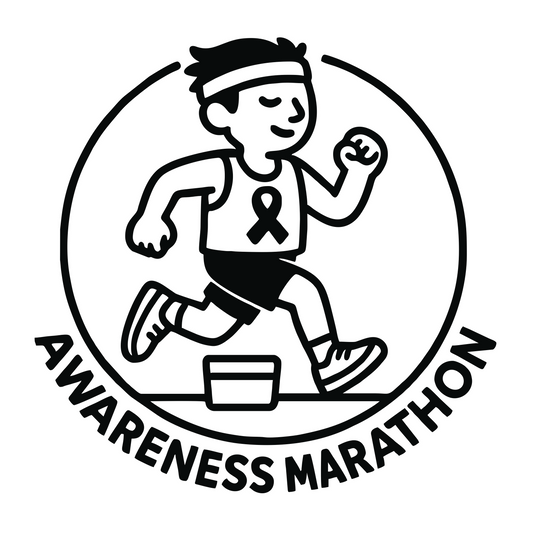 Awareness Marathon Outline - Digital File - XCS Friendly Digital My Custom Designs PNG