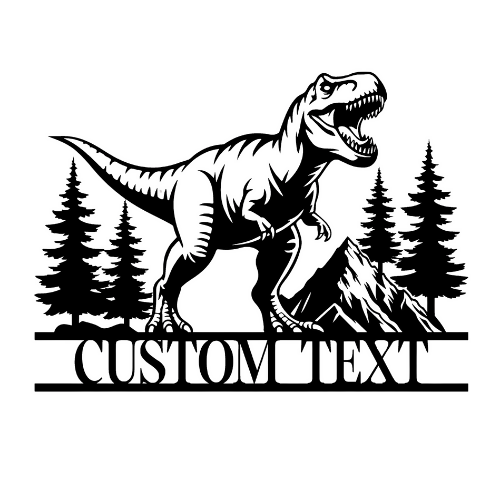 T-Rex Mountain Forest Free-Form - Wall / Home Decor - Digital File Digital My Custom Designs ZIP File