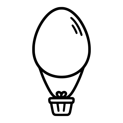 Egg Balloon - Digital File - XCS Friendly Digital My Custom Designs PDF