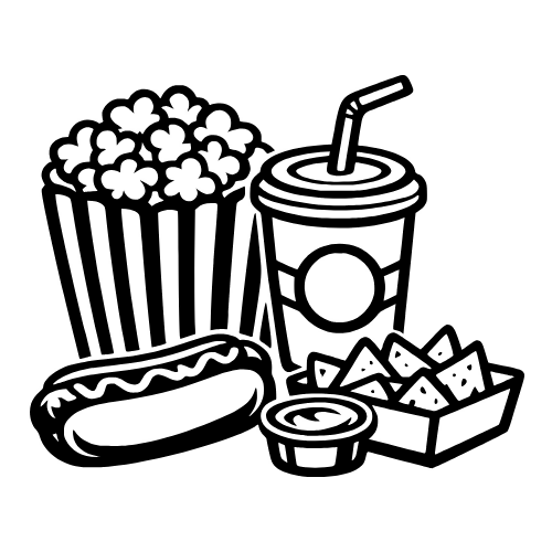 Cartoon Movie Snacks - Vector Graphics - Digital File Digital My Custom Designs PDF