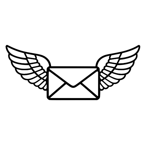 Mail with Cupid Wings - Digital File - XCS Friendly Digital My Custom Designs PDF