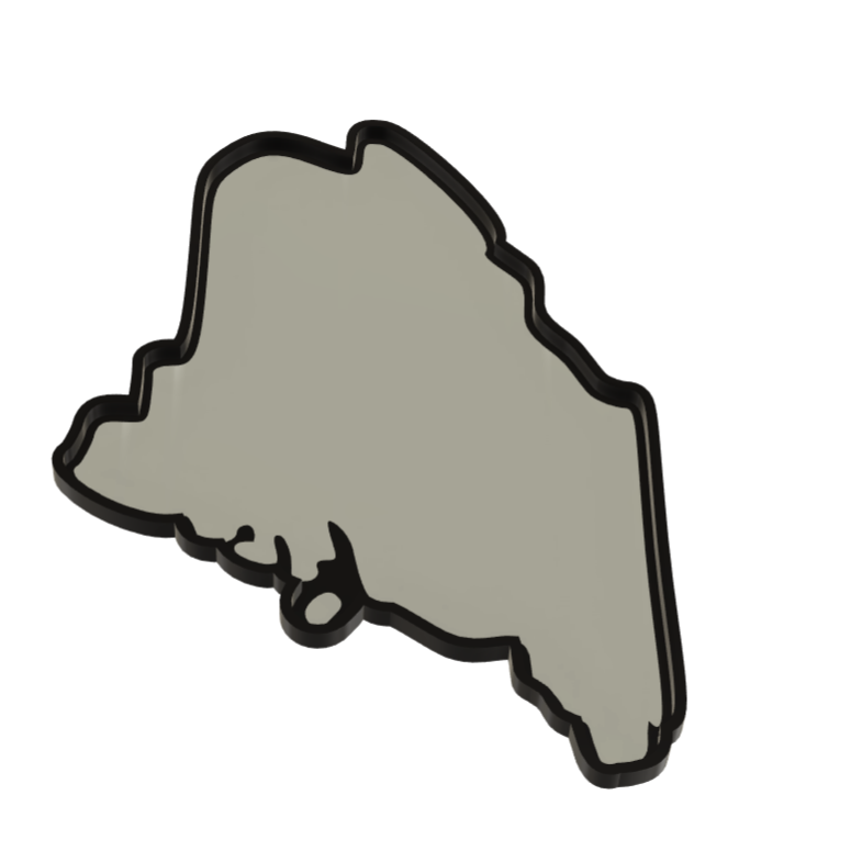 Maine Wall Lightbox - United States - 3D Print Product My Custom Designs