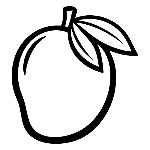 Mango Outline - Digital File - XCS Friendly Digital My Custom Designs PDF