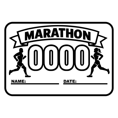 Marathon Bib Design - Digital File - XCS Friendly Digital My Custom Designs PDF