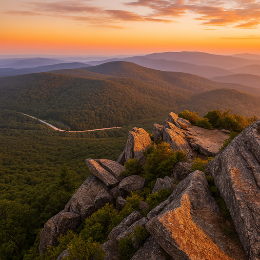 Mary's Rock - Shenandoah National Park - Virginia United States - Rendered - Digital File Digital My Custom Designs PDF