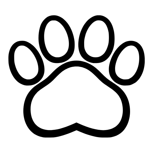 Mascot Paw Print Outline - Vector Graphics - Digital File DIgital My Custom Designs PDF