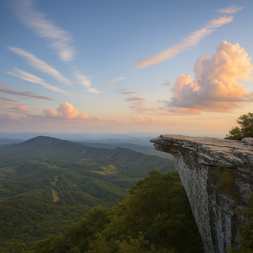 McAfee Knob - Blue Ridge Parkway - Virginia United States - Rendered - Digital File Digital My Custom Designs PDF