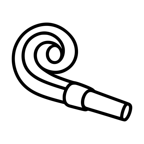 Noisemaker Sketch - Digital File - XCS Friendly Digital My Custom Designs PDF