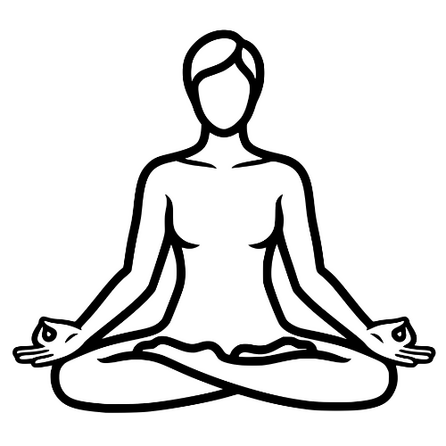 Meditation Person Silhouette - Digital FIle - XCS Friendly Digital My Custom Designs PDF