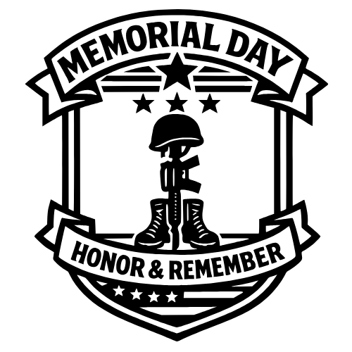 Memorial Day Badge - Digital File - XCS Friendly Digital My Custom Designs PDF
