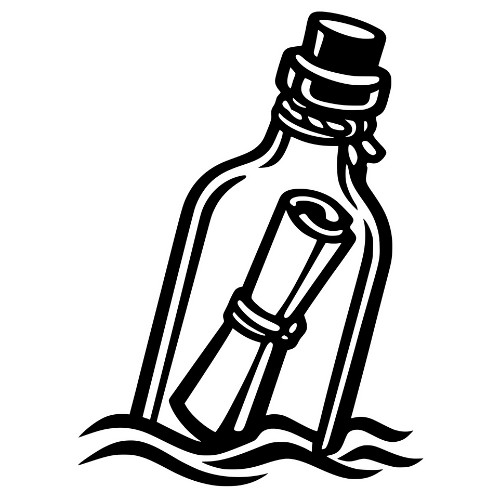 Message in a Bottle - Digital File - XCS Friendly Digital My Custom Designs PDF