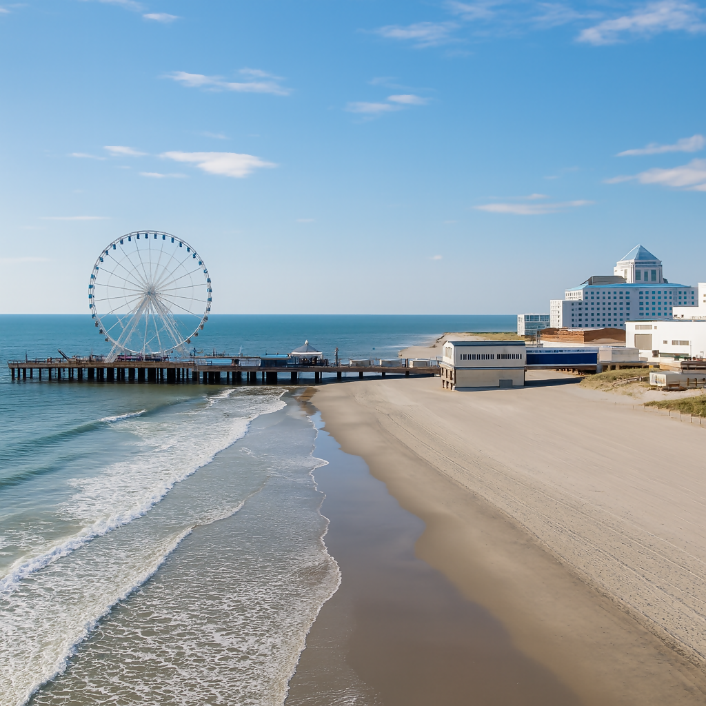 Atlantic City Beach - New Jersey United States - Rendered - Digital File Digital My Custom Designs PDF
