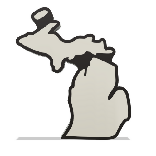 Michigan Wall Lightbox - United States - 3D Print File - Digital File Digital My Custom Designs ZIP File