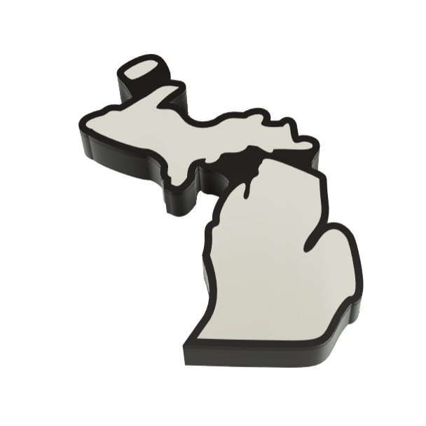 Michigan Wall Lightbox - United States - 3D Print Product My Custom Designs