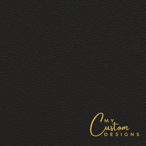 Midnight Black - Premium Luxury Leatherette w/ Adhesive - Black to Gold Leatherette My Custom Designs