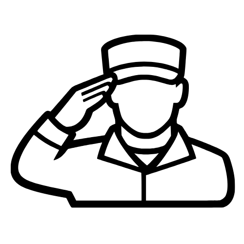 Military Salute Outline - Digital File - XCS Friendly Digital My Custom Designs PDF