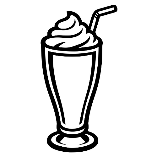 Milkshake with Straw - Digital File - XCS Friendly Digital My Custom Designs PDF
