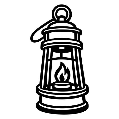Miner Lantern Design - Vector Graphics - Digital File Digital My Custom Designs PDF