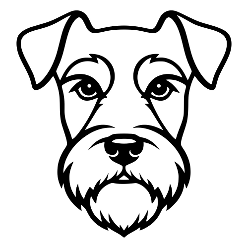 Miniature Schnauzer Face - Digital File - XCS Friendly Digital My Custom Designs PDF