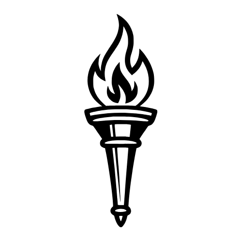 Minimal Torch Flame Sketch - Vector Graphics - Digital File Digital My Custom Designs PDF